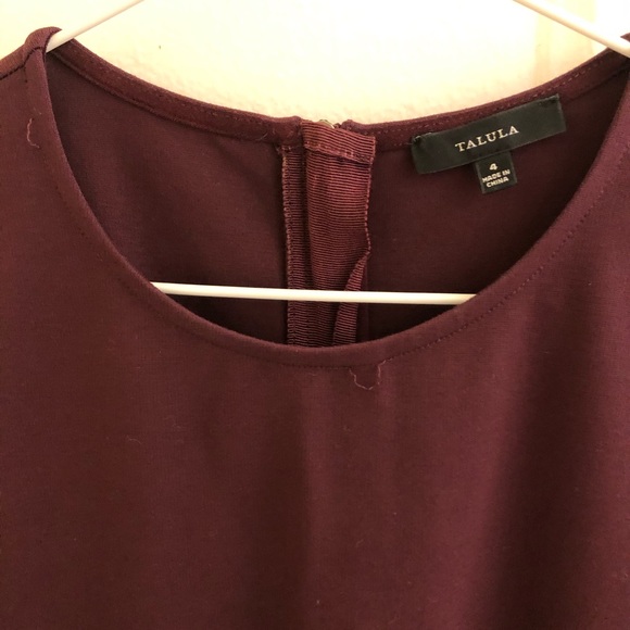 Aritzia (Talula) Long Sleeve Wine Dress - Size 4 - Picture 7 of 9